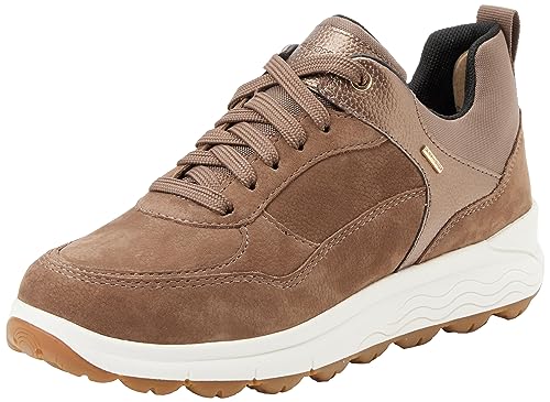 Geox D SPHERICA 4X4 B ABX Sneaker, DK Taupe/Lead, 38 EU von Geox