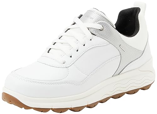 Geox D SPHERICA 4X4 B ABX Sneaker, White/Silver, 40 EU von Geox