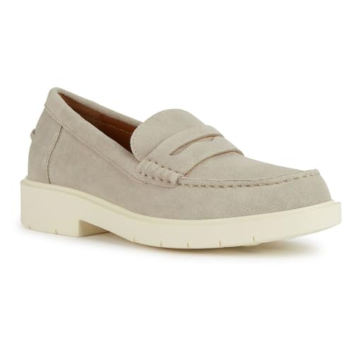 Geox D SPHERICA EC1 A Loafer, Light Grey, 39 EU von Geox