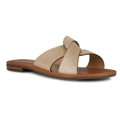 Geox D Sozy S C Flat Sandal, LT Gold, 41 EU Geox D Sozy S C Flat Sandal, LT Gold, 41 EU von Geox