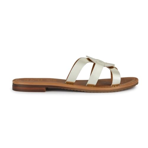 Geox D Sozy S U Flat Sandal, LT Gold, 40 EU Geox D Sozy S U Flat Sandal, LT Gold, 40 EU von Geox