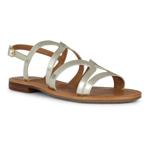 Geox D Sozy S Y Flat Sandal, LT Gold, 40 EU von Geox