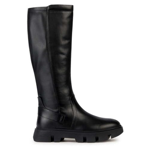 Geox D VILDE Knee High Boot, Black, 35 EU von Geox