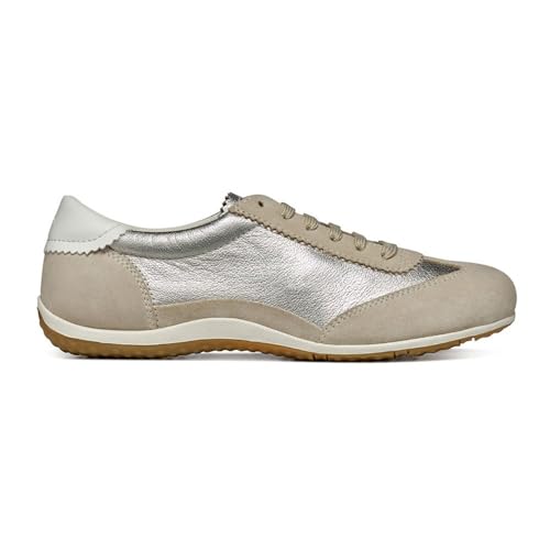 Geox Damen D Vega Sneaker, Lt Taupe Lt Gold, 38 EU Geox Damen D Vega Sneaker, Lt Taupe Lt Gold, 38 EU von Geox