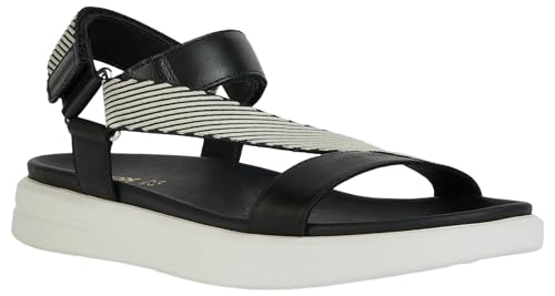 Geox D XAND 2S C Sport Sandal, Black/Off White, 41 EU von Geox