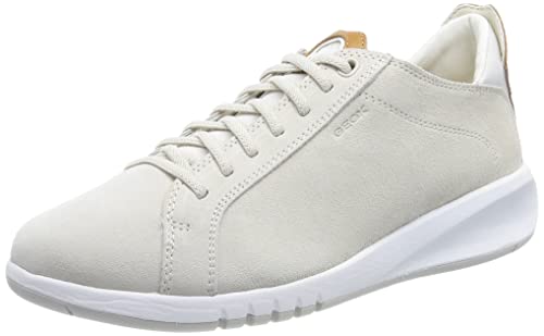 Geox D AERANTIS Sneaker, Off White/Camel, 36 EU von Geox