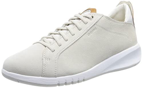 Geox Damen D AERANTIS Sneaker, Off White/Camel, 38 EU von Geox