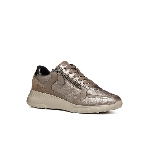 Geox Damen D ALLENIEE B Sneaker, Taupe, 37 EU von Geox