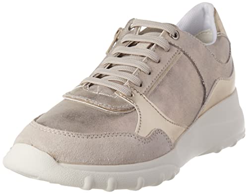 Geox Damen D ALLENIEE Sneaker, LT Taupe/LT Gold, 37 EU Geox Damen D ALLENIEE Sneaker, LT Taupe/LT Gold, 37 EU von Geox