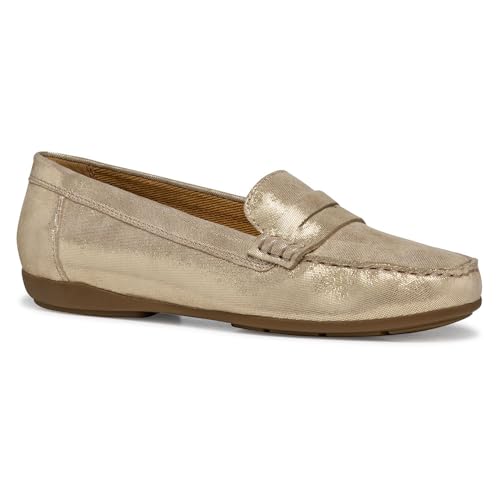 Geox Damen D ANNYTAH MOC A Moccasin, Lt Gold, 37.5 EU Geox Damen D ANNYTAH MOC A Moccasin, Lt Gold, 37.5 EU von Geox
