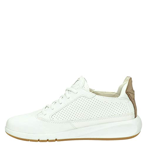 Geox Damen D Aerantis Sneakers, Weiß, 38 EU von Geox