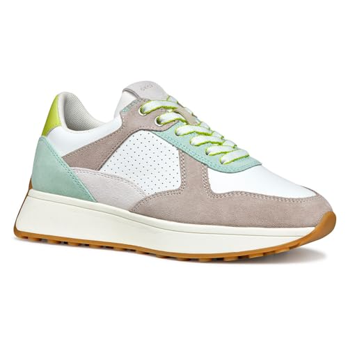 Geox Damen D Amabel A Sneaker, White/Grey, 40 EU Geox Damen D Amabel A Sneaker, White/Grey, 40 EU von Geox