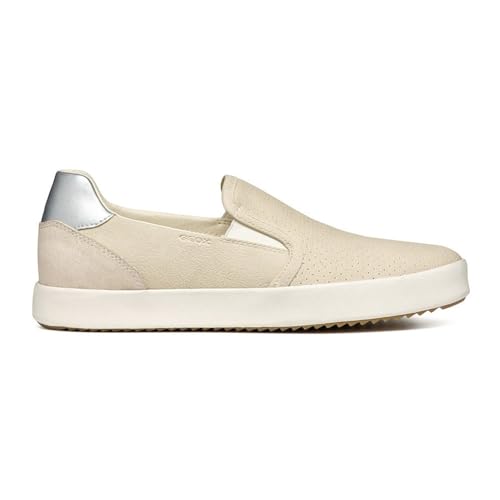 Geox Damen D BLOMIEE B Sneaker, Off White/LT Sand, 39 EU von Geox