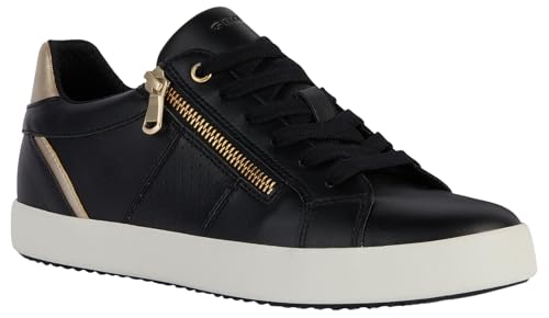 Geox Damen D BLOMIEE E Sneaker, Black/LT Gold, 35 EU Geox Damen D BLOMIEE E Sneaker, Black/LT Gold, 35 EU von Geox