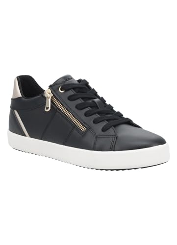 Geox Damen D BLOMIEE E Sneaker, Black/LT Gold, 37 EU von Geox