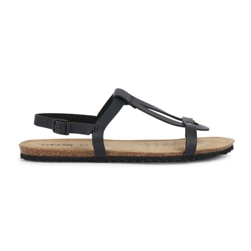 Geox Damen D BRIONIA Low A Flat Sandal, Black, 38 EU von Geox