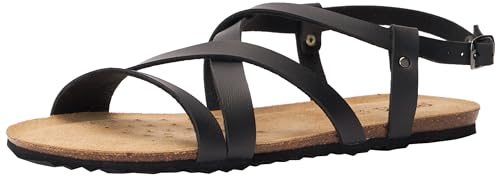 Geox Damen D BRIONIA Low B Flat Sandal, Black, 38 EU von Geox