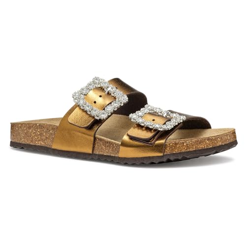 Geox Damen D BRIONIA R A Flat Sandal, Coffee, 39 EU von Geox