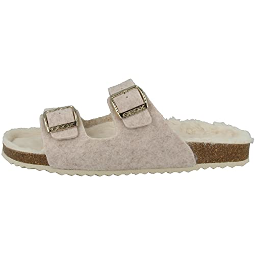 Geox Mädchen D Brionia B Hausschuhe, Off White, 36 EU von Geox