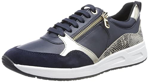 Geox Damen D BULMYA A Sneaker, Navy/BEIGE, 37 EU von Geox