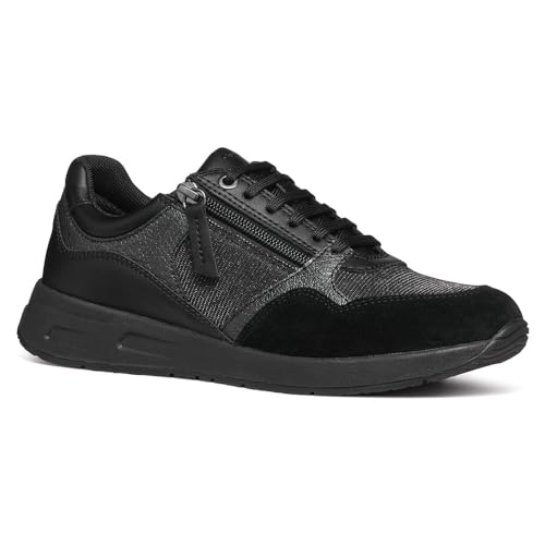 Geox Damen D BULMYA B Sneaker, Black, 38 EU von Geox