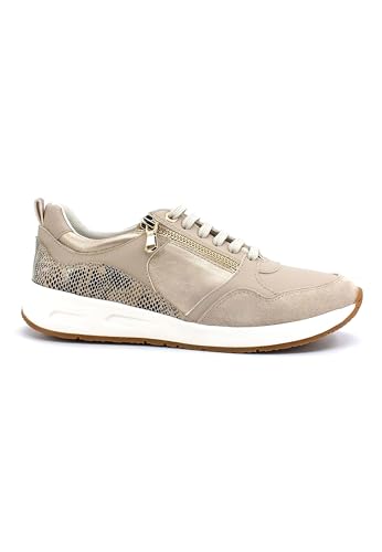 Geox Damen D BULMYA Sneaker, LT Gold/LT Taupe, 37 EU von Geox