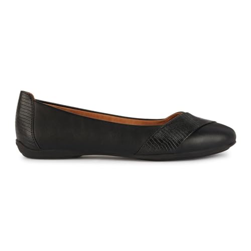 Geox Damen D Charlene A Ballet Flat, Black, 37 EU von Geox