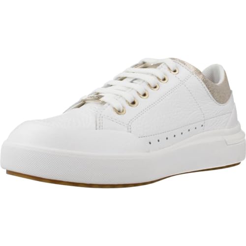 Geox Damen D DALYLA A Sneaker, White/Champagne, 35 EU von Geox