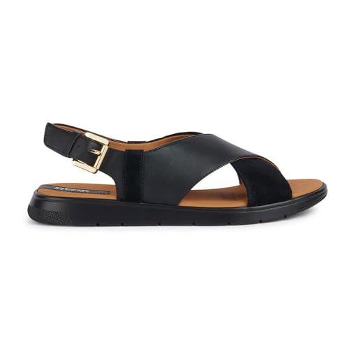 Geox Damen D DANDRA B Slide Sandal, Black, 39 EU von Geox