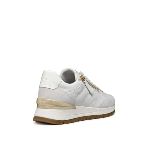 Geox Damen D DESYA A Sneaker, White/Off White, 38 EU von Geox