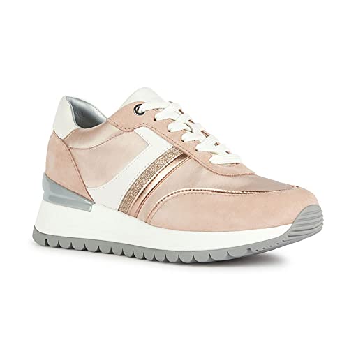 Geox D DESYA Sneaker, Rose Gold/Nude, 35 EU von Geox