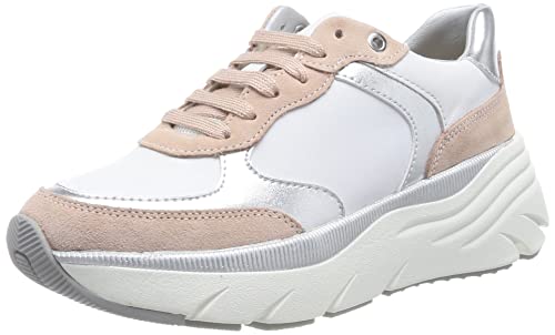 Geox D DIAMANTA Sneaker, White/Nude, 36 EU von Geox