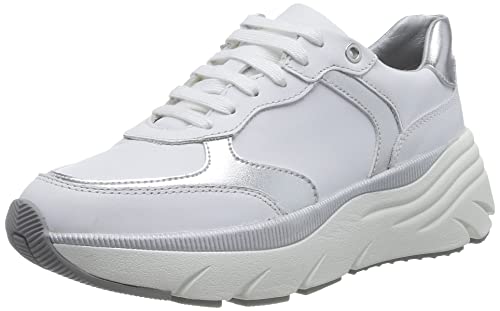 Geox D DIAMANTA Sneaker, White/Silver, 40 EU Geox D DIAMANTA Sneaker, White/Silver, 40 EU von Geox
