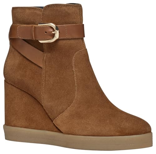 Geox Damen D ELIDEA Wedge A Ankle Boot, DK Camel, 37 EU von Geox