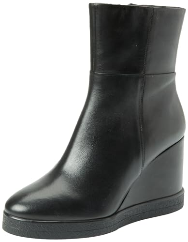 Geox Damen D ELIDEA Wedge B Ankle Boot, Black, 41 EU von Geox
