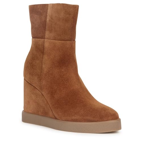 Geox Damen D ELIDEA Wedge B Ankle Boot, DK Camel, 35 EU von Geox