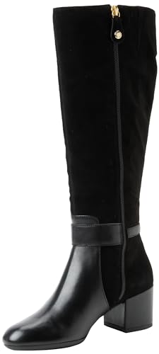 Geox D Eleana Knee High Boot, Black, 38 EU von Geox