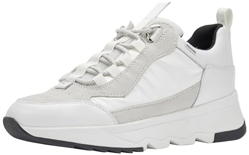 Geox Damen D FALENA B ABX D Sneaker, White/Off White, 35 EU Geox Damen D FALENA B ABX D Sneaker, White/Off White, 35 EU von Geox