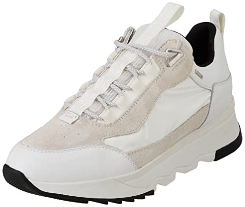 Geox Mädchen D Falena B Abx C Sneakers, White Off White, 36 EU von Geox