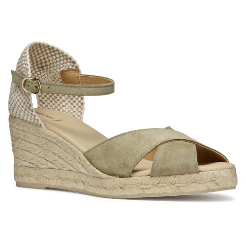 Geox Damen D GELSA Low A Wedge Sandal, Musk, 36 EU von Geox