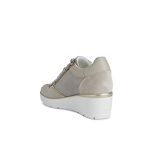 Geox Damen D Ilde A Sneakers,Lt Taupe Beige,38 EU von Geox