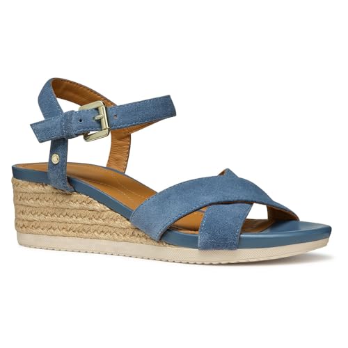 Geox Damen D ISCHIA CORDA B Wedge Sandal, Avio, 35 EU von Geox