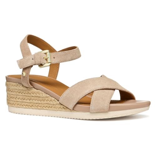 Geox Damen D Ischia Corda B Wedge Sandal, Dk Skin, 37 EU von Geox