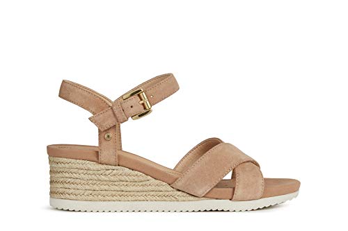 Geox Damen Ischia Corda C Sandalen, Dk Skin, 41 EU von Geox