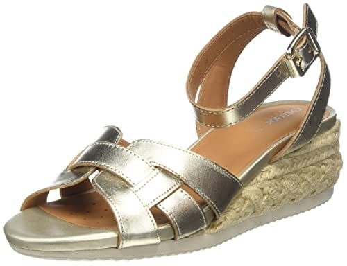 Geox D Ischia Corda Sandalen, Beige (Lt Gold), 36 EU von Geox