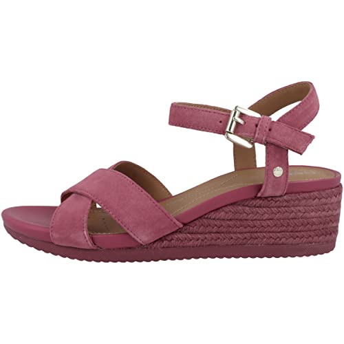 Geox Damen D Ischia Corda Sandalen,Rosa Dark Fuchsia,36.5 EU von Geox