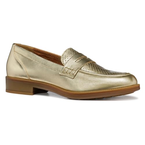 Geox Damen D Jaylon 2 A Loafer, Lt Gold, 40 EU Geox Damen D Jaylon 2 A Loafer, Lt Gold, 40 EU von Geox