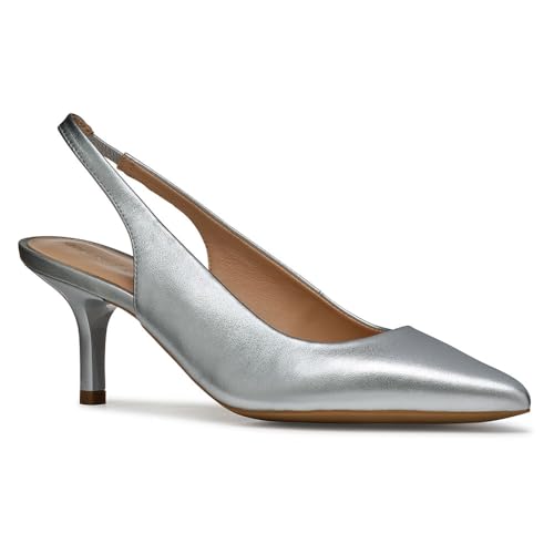 Geox Damen D KLEOPY B Pump, Silver, 37.5 EU Geox Damen D KLEOPY B Pump, Silver, 37.5 EU von Geox