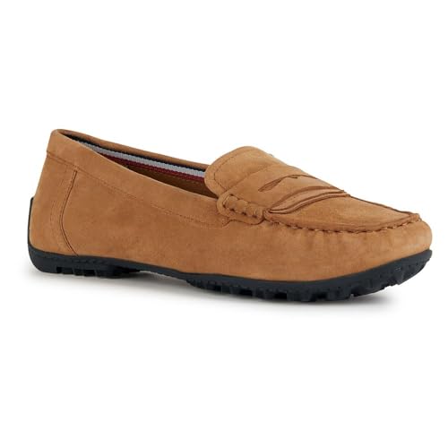 Geox Damen D KOSMOPOLIS + Grip Moccasin, Camel, 38.5 EU von Geox