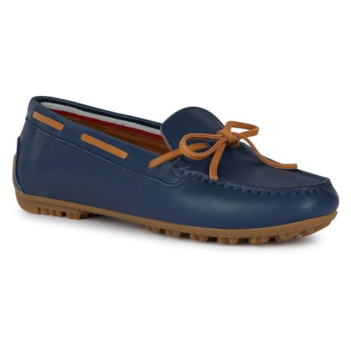 Geox Damen D KOSMOPOLIS + Grip Moccasin, Navy/Camel, 37.5 EU von Geox